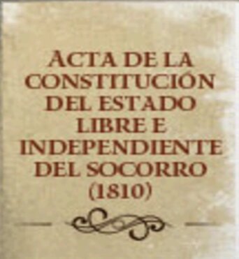 portada de la Acta de constitución de 1810 en colombia
