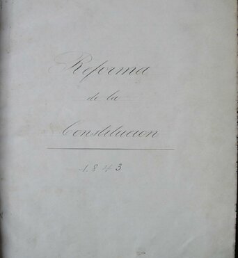 Portada de la Constitución Política de la República de la Nueva Granada de 1843